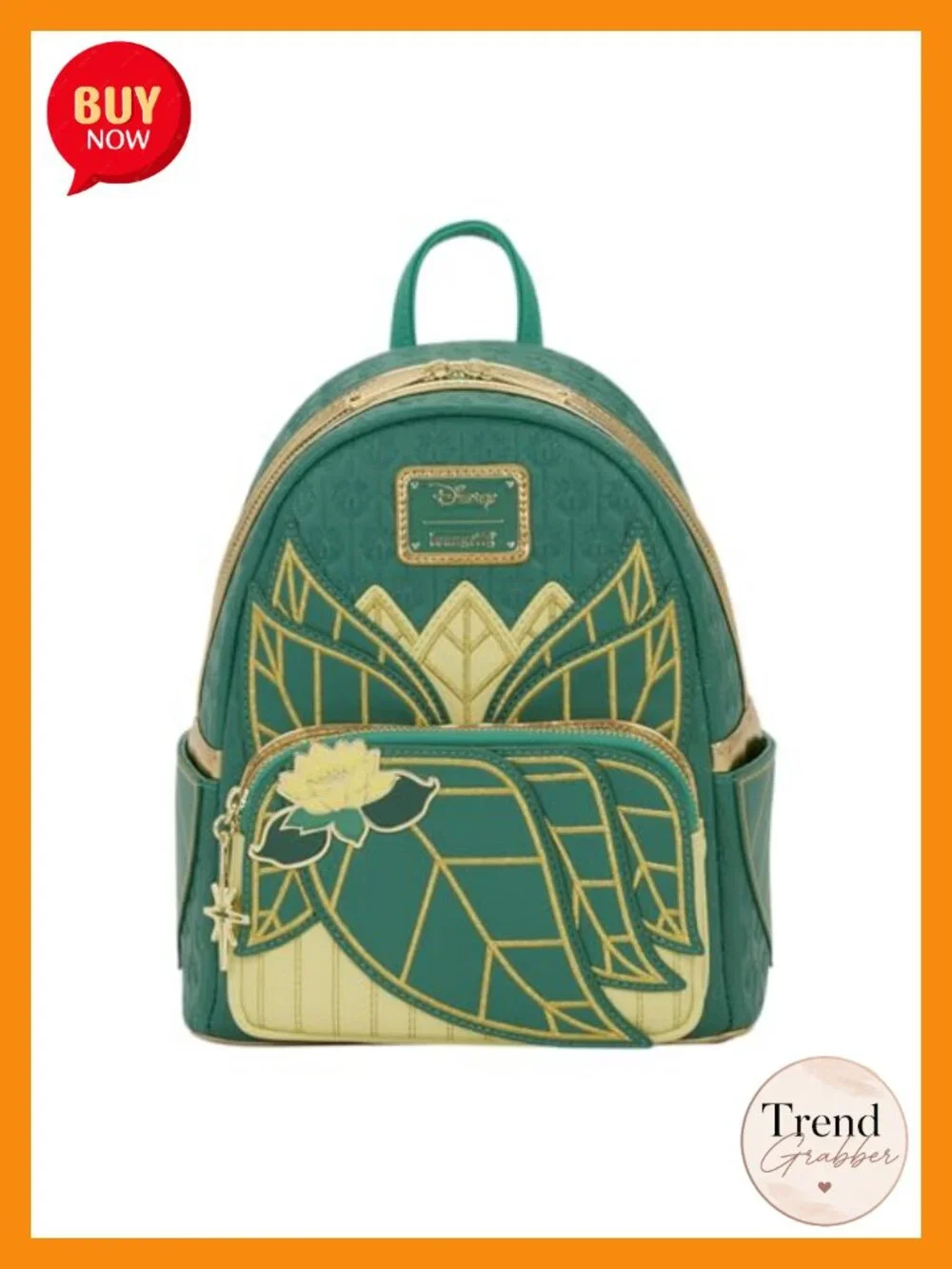 Faux Leather Disney Tiana Mini Backpack Loungefly